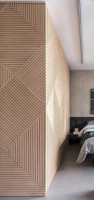 Декоративные деревянные стеновые панели с диагональными вырезами