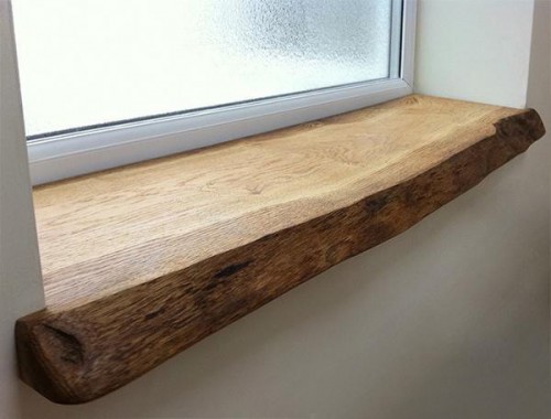 Подоконник деревянный слэба с неровным краем