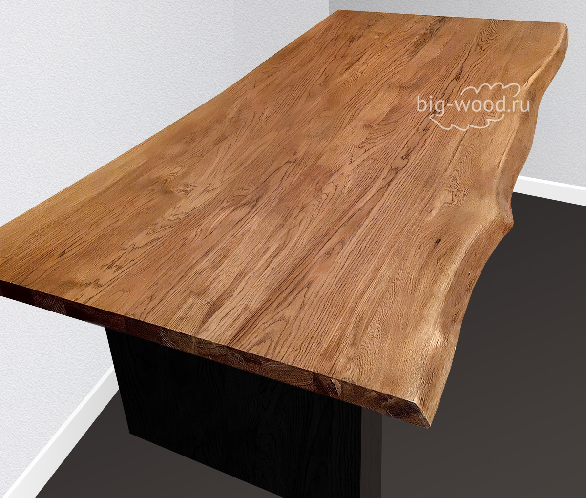 С неровным краем на столешнице, слэб